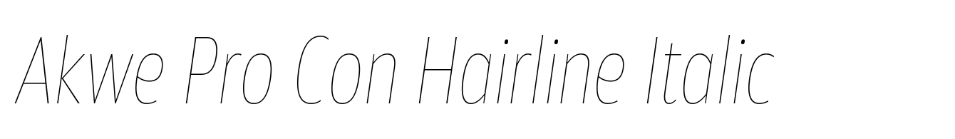 Akwe Pro Con Hairline Italic
